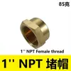 Conector Roscado de Latón NPT de 1/2 pulgada Adaptador de Tubería Macho, Conector Roscado Hexagonal Rosca Exterior NPT de 1"