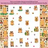 8 Pegatinas de Caras Cambiantes de Capibara para Niños DIY Rasgos Faciales de Capibara Collage de Disfraces Pintura para Jardín de Infancia Juguetes Educativos para Niños