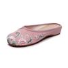Pantuflas Fangdian Verano Nuevo Punta Redonda para Mujer Casual para Caminar Compras Viajes Suela de Tendón Zapatos de Tela