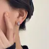 Aretes de Plata de Ley S925 con Forma de Serpiente Incrustados de Diamantes, Diseño Casual de Moda, Pendientes Elegantes y a la Moda, Aros para Orejas, Accesorios para Orejas para Hombres y Mujeres