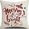 Nova Fronha de Almofada com Estampa de Natal Papai Noel Decoração de Sala de Estar Amazon Fronha de Almofada de Natal para Casa