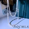 Colar de Camadas de Cristal e Pérola de Nicho Transfronteiriço para Mulheres, Estilo de Alto Padrão, Longo Cheongsam, Corrente de Contas de Luxo Leve Inspirada em Chanel de Alta Qualidade