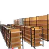 Prateleiras de exposição para lojas de conveniência e supermercados, prateleiras multicamadas de aço laminado a frio com acabamento em imitação de madeira, unidades de prateleiras comerciais, prateleiras de supermercado combinadas de face única e dupla
