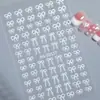 Pegatinas para Uñas de Lazo de Color Sólido 5D Grabadas Tridimensionales Simples Versátiles Pegatinas de Arte para Uñas con Lazo Accesorios Modelo Hg