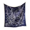 Nuevo Estilo Chino Estilo Nacional Estampado de Plantas Bufanda Cuadrada Grande de 90 para Mujer Ins Diseño de Nicho Sentido de Diseño Shawl Decorativo de Flores y Pájaros Bufanda de Seda Tendencia