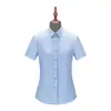 Camisa branca feminina, traje profissional de alta qualidade para negócios, camisa de trabalho elegante