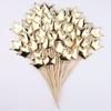 Corona de amor reflectante con purpurina para decoración de tartas, de cuero PU, ideal para hornear postres, tarjetas de vestir, paquete de 50