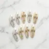 Accesorios para Uñas con Forma de Cruz, Corazones Cromados Estilo Vintage, Pedrería para Uñas Portátil, Decoraciones para Uñas, Accesorios para Uñas