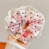 Elástico de Cabelo de Cetim Suave Estilo Pastoral, Versátil para Primavera e Verão, Scrunchie Grande para Mulheres, Elástico de Cabelo Oversized, Elástico de Cabelo Estilo College
