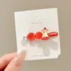 Pinzas creativas y frescas de frutas para el cabello para mujer, pasadores con vibra veraniega, pinzas laterales dulces para flequillo, pinzas de pico de pato divertidas y lindas