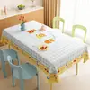 Toalha de Mesa de Luxo Leve de Alta Qualidade Impermeável e à Prova de Óleo Estilo Retro Americano Dopamina Tapete para Mesa de Jantar Estilo Ins Toalha de Mesa para Mesa de Centro