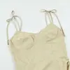 Vestido Novo Estiloso e Elegante para Mulheres 2026, Temporada de Primavera, Vestido Sexy sem Alças de Algodão e Linho de Alta Qualidade, Versátil