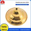 Base de Lâmpada Estampada Rotacional Borda Laminada em Forma de Sino Artesanato Acessório Decorativo, Metal Simples Dourado com Design Criativo e Inovador