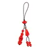 Atacado Minério Cru Natural Alto Teor Vermelho Cinnabar Areia Pixiu Corrente de Celular Pingente Chaveiro Estilo Chinês Charms de Bolsa Enfeites