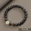 Pulsera de un solo círculo Bodhi Qi de Madera de Águila para Diseño DIY para Hombres y Mujeres, Cuentas de Oración Budista y Accesorios