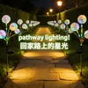 Luces Solares LED, Luces de Bola de Cebolla, Luces de Diente de León para el Suelo, Plantas Verdes Reales para Decoración de Patio, Jardín, Balcón, Luces para Césped, Ahorro de Energía