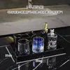 Juego de Tazas para Enjuague Bucal Combinación Taza para Lavar Portacepillos de Dientes Cerámica Portacepillos de Dientes Eléctricos Set Hogar Nórdico Lujo Ligero