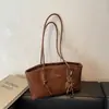Bolso de Hombro Retro de Gran Capacidad para Mujer 2026 Nueva Moda Bolso de Hombro Bolso Tote de Mano Simple y Personalizado