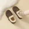 Zapatos de algodón para aumentar altura patata pequeña Birkenstock zapatos mujer 2026 moda nuevo estilo invierno nieve zapatos de algodón mocasines peludos talla pequeña