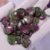 Puesto Ambulante Suministro Colgante Natural de Ágata de Cuarzo Rosa con Forma de Corazón Colgante de Collar Corazón Melocotón Joyería para Hombres y Mujeres Venta al por Mayor Accesorios de Corazón