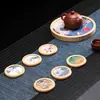 Nuevo Posavasos de Té Aislante del Calor y Absorbente de Agua, Accesorio Antiescarcha para Juego de Té Kung Fu, Portavasos de Café Creativo, Base para Tetera de Cerámica