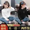 Camiseta Térmica de Forro Polar para Niños Otoño Invierno 2026 Nueva para Niñas Cuello Semi Alto Niños Medianos y Grandes Cálida Casual Versátil Moderna