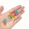 Accesorios para Joyería DIY Cadena Pintada de Cuatro Secciones Cadena Molida de 4 Secciones Cadena Tejida de Metal Cadena para Llavero Cadena de Conexión Cadena para Colgar