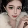 Nuevos Pendientes Populares de Doble Copo de Nieve con Circonita para Mujer, Pendientes de Otoño e Invierno, Lujo Ligero, Gama Alta, Únicos, Hermosos y Simples