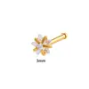 Piercing de Nariz Henson de Aço Inoxidável 3mm Coração Estrela de Cinco Pontas Quadrado Triângulo Redondo Zircônia Piercing de Nariz Joias de Piercing Europeias e Americanas