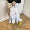 Mochila Linda con Orejas de Conejo para Estudiantes de Secundaria Mujeres con Rayas Verticales y Colores Contrastantes, Bolsa de Estrella, Mochila de Viaje para Estudiantes, Mayoreo