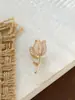 Broche de Flor de Hoja de Ginkgo para Mujer, Retro Elegante, Decoración de Escote de Gama Alta, Accesorios de Hebilla de Pin de Diseñador de Nicho