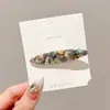 Clip de flequillo floral de alta gama francesa para mujer, moda, estampado de leopardo, clip único para el pelo, nuevo 2026, dulce, fresco, clip recto, accesorios para el cabello