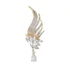 Broche de Pluma de Ángel de Estilo Coreano de Alta Gama Temperamento Diseño para Mujer Ramillete Fijo Traje Abrigo Cárdigan Pin Accesorios