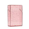 Caixa de Cigarros Plástica Transparente Colorida com Pó Prata Flip-Top Caixa Macia Caixa de Armazenamento de Cigarros Portátil Anti-Pressão Acrílico Colorido com Pó Caixa de Cigarros