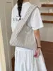Bolsa Tote Vertical com Listras Grande Capacidade Estilo Verão 2026 para Trabalho e Deslocamento, Adequada para Estudantes, Design Casual e Versátil