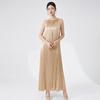 Vestido de cuello alto para mujer, elegante, sin mangas, sexy, para vacaciones, elegante, suelto, estilo occidental, Miyake.