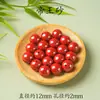 Cuentas sueltas de cinabrio mineral crudo natural, arena dorada púrpura, arena imperial, cuentas redondas de alto contenido, cuenta individual para pulsera DIY para el año zodiacal