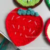 Posavasos Tejidos a Mano Serie Frutas, Productos de Ganchillo Aislantes del Calor Divertidos y Creativos de Venta Caliente Transfronteriza, Venta al por Mayor Directamente del Fabricante