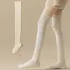 Calcetines Grises para Mujer, Estilo Primavera y Otoño, Calcetines Holgados de Algodón Puro a la Rodilla Estilo Ins a la Moda, Calcetines Japoneses para Dar Forma a las Piernas para Mujer en Otoño