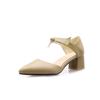 Sandalias de Tacón Alto con Punta Aguda y Tacón Grueso Estilo Primavera y Otoño 19-9 Zapatos de Mujer Talla Grande para Exportación Tallas 32-52 Productos Transfronterizos