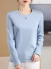 Camiseta base de algodão puro com gola redonda de algodão mercerizado, modelagem slim, para o trabalho, clássica de primavera e verão, pulôver de algodão, manga longa