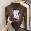 Top cálido y grueso de otoño e invierno para niñas, nuevo estilo 2026, cómoda camiseta básica de corte holgado, camiseta de manga larga de forro polar alemán para niños mayores