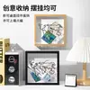 Marco de Fotos Fragmento de Tiempo Portatickets Caja de Almacenamiento para Boletos de Películas y Conciertos, Gran Adorno Colgante Blanco para Decoración de Pared, Recuerdo