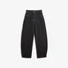 Jeans de Mujer Transfronterizos de Comercio Exterior, Estilo Europeo y Americano Sueltos Retro Casual de Cintura Alta Pierna Ancha para Mujer Venta al por Mayor