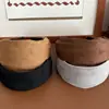 Faixa de Cabeça Minimalista Estilo Coreano Cor Melange Camurça Aba Larga Veludo, Faixa de Cabeça Stylish High-Top, Presilha de Cabelo para Mulheres