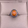Anillo de cera viejo plata s925 incrustado retro exquisito encaje hueco joyería de cera de abeja para mujer Accesorios de moda no varios