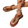 Sandalias de nuevo estilo, chanclas de playa, estilo europeo y americano de moda, otoño 2026, comercio exterior, cómodas pantuflas planas para mujer, talla grande