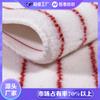 Fundo Branco Listras Vermelhas Escova de Rolo de Nylon Tecido Fabricante Shandong Hengtai Pincel de Pintura Tecido de Veludo para Trabalhadores
