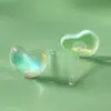 Piercing de Orelha Resina Brincos Pequenos e Presilhas, Corações Doces e Delicados, Brincos de Coração Super Brilhantes e Coloridos, Brincos Que Não Precisam Ser Tirados Para Dormir