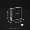 Bloque de Sello Transparente Acrílico DIY Multiespecificación con Impresión de Líneas de Cuadrícula Herramienta de Estampado para Scrapbooking y Tarjetas